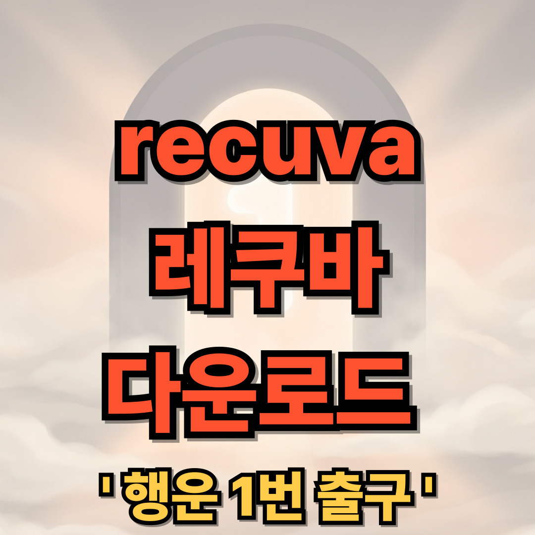 recuva 레쿠바 다운로드 설치 복구 복원