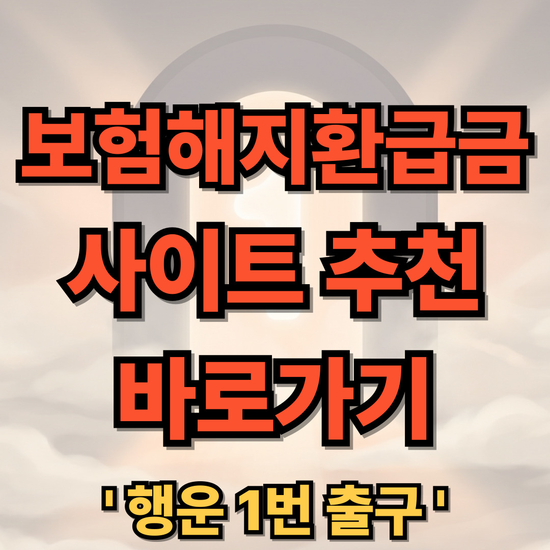 보험 해지 환급금 조회 사이트 추천 바로가기