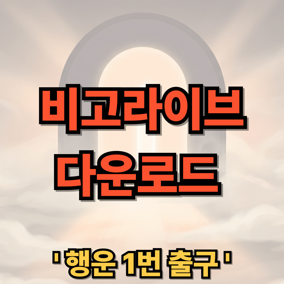 비고라이브 다운로드 설치 바로가기