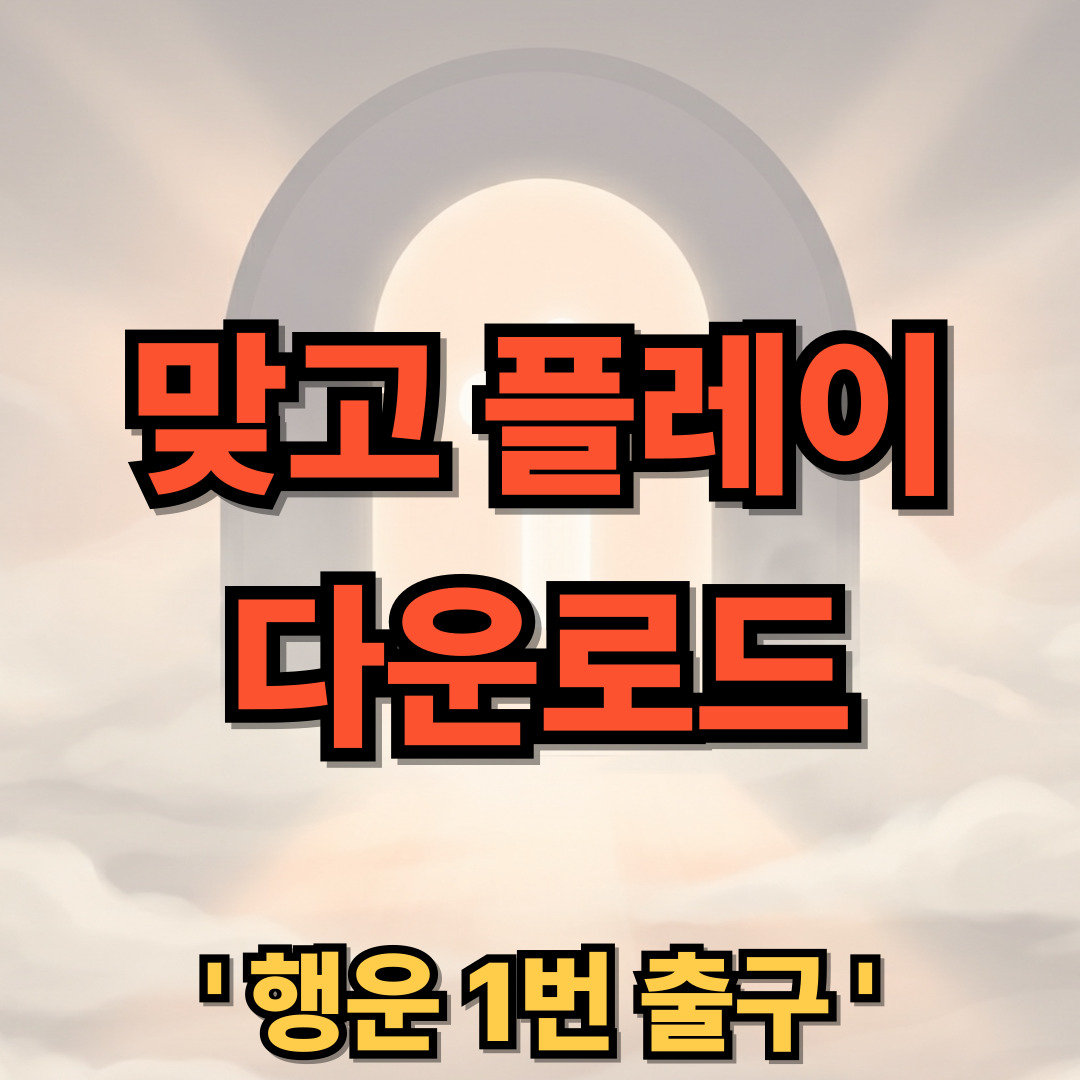 맞고 플레이 다운로드 설치