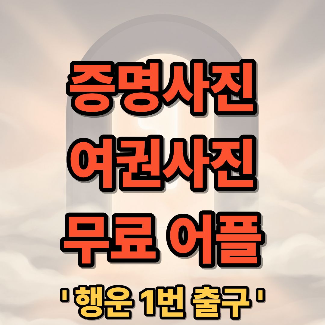 증명사진 여권사진 무료 어플 추천 및 집에서 찍는 법