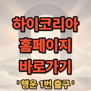 하이코리아 홈페이지 바로가기
